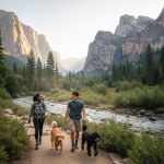 Walking in the canyon with dogs on leash is allowed in certain areas.