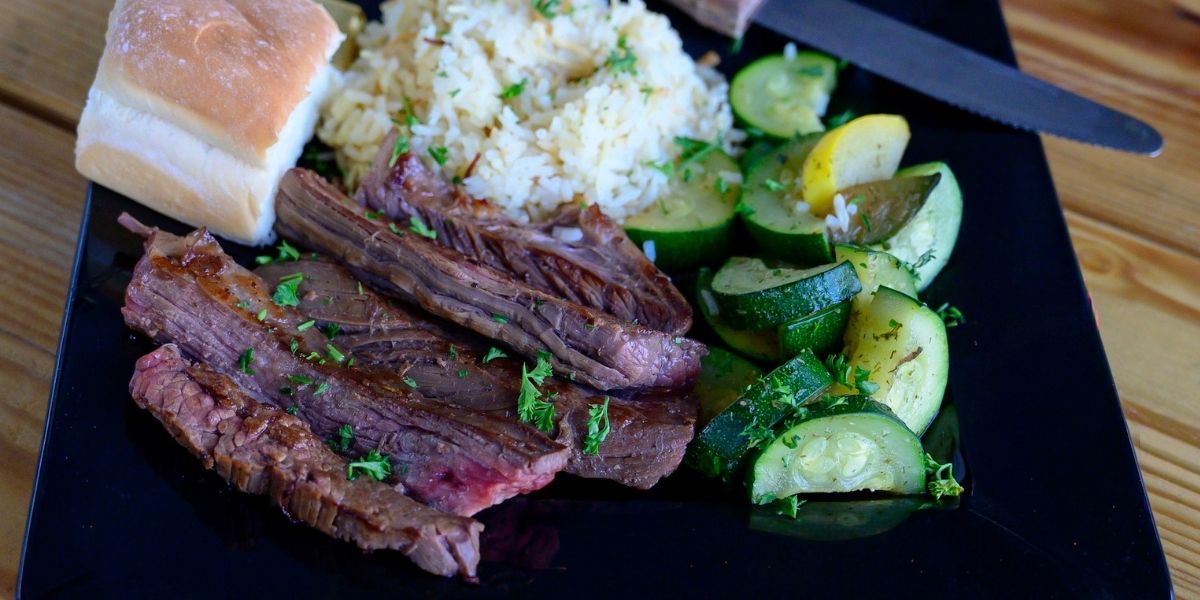 Steak is an amazing treat after hiking all day.