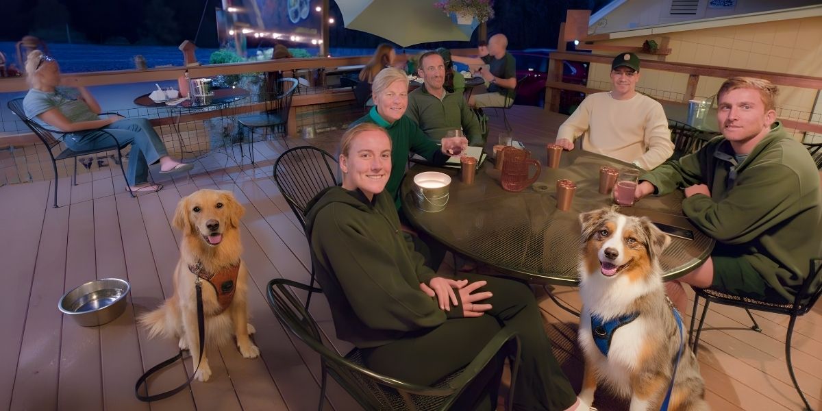 Bring Fido with you to hang out on our deck.