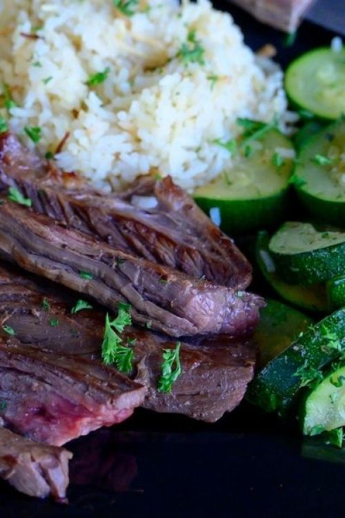 Steak is an amazing treat after hiking all day.